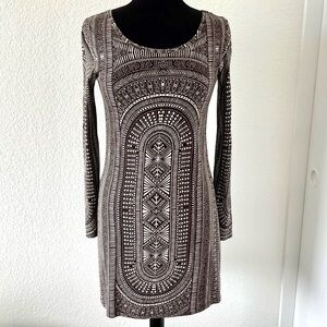 Billabong Boho Long Sleeve Mini Dress - M